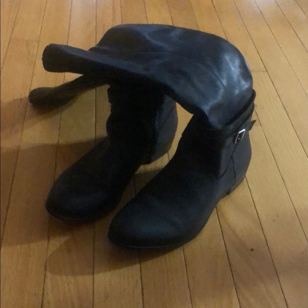 Style & Co Black Leather Women's Boots
